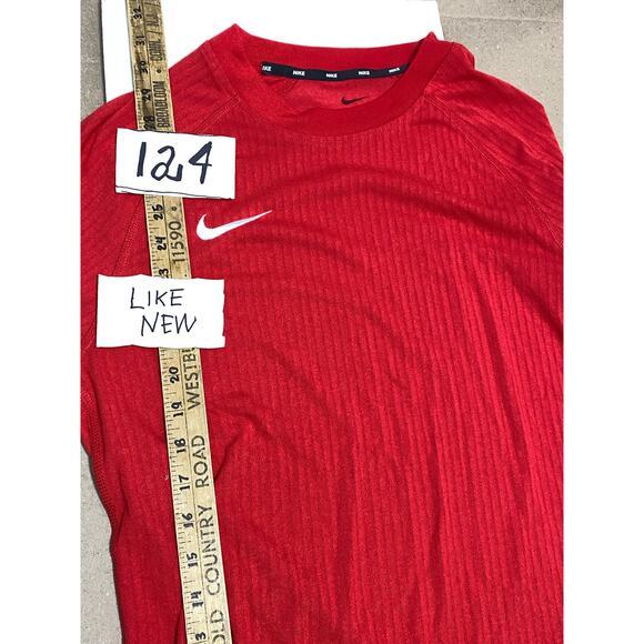 Nike Stock Dri-FIT Long Sleeve Baseball Top Men's L Red DC7429-657 - Picture 5 of 10